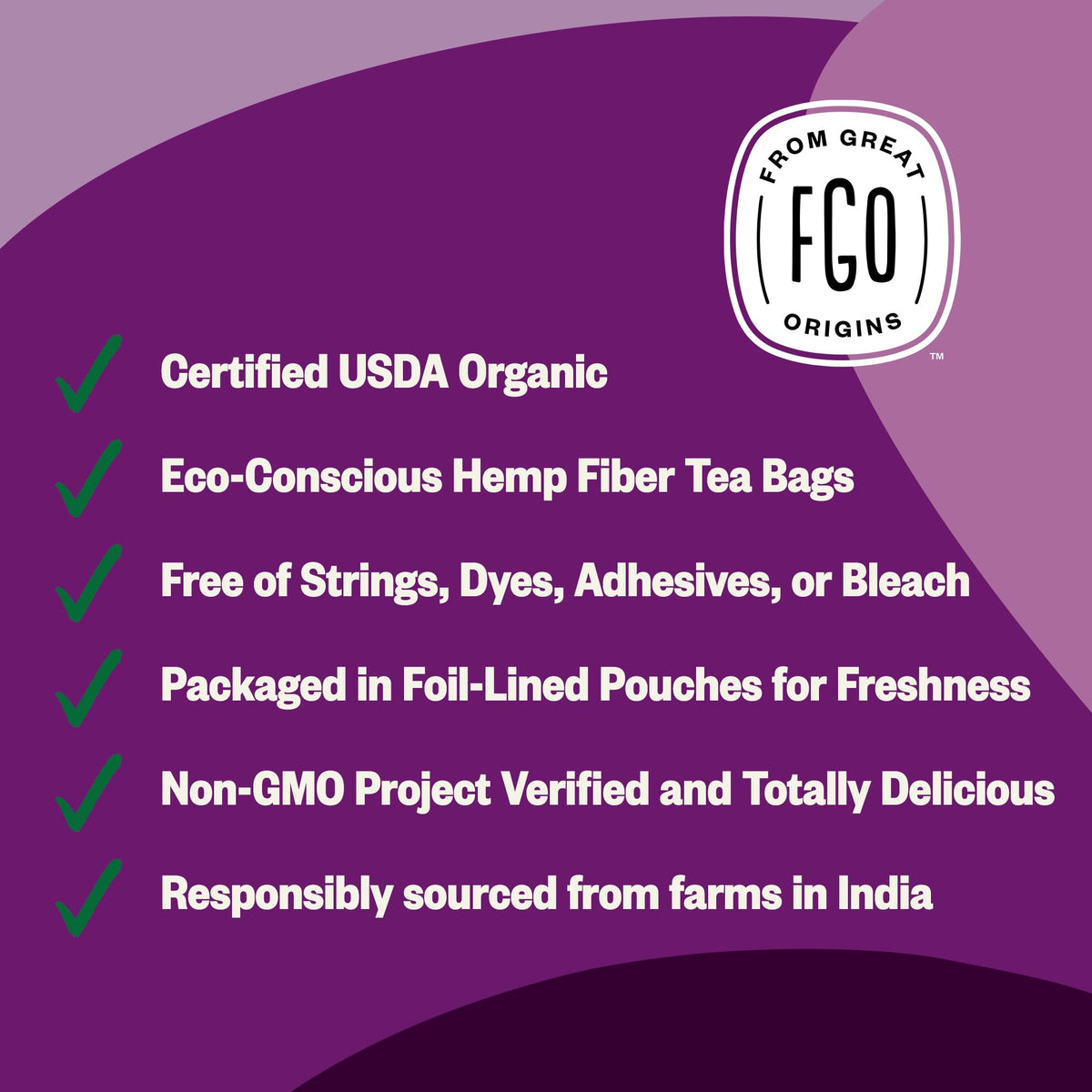 Organic Tulsi Holy Basil Tea (100 Count)