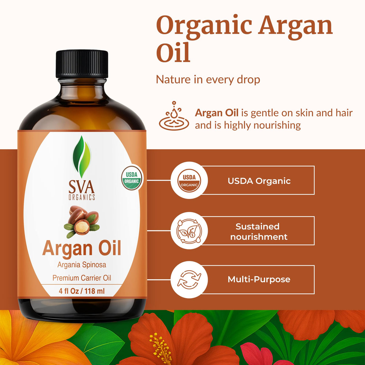 SVA Organic Argan Carrier Oil (4 Fl Oz)