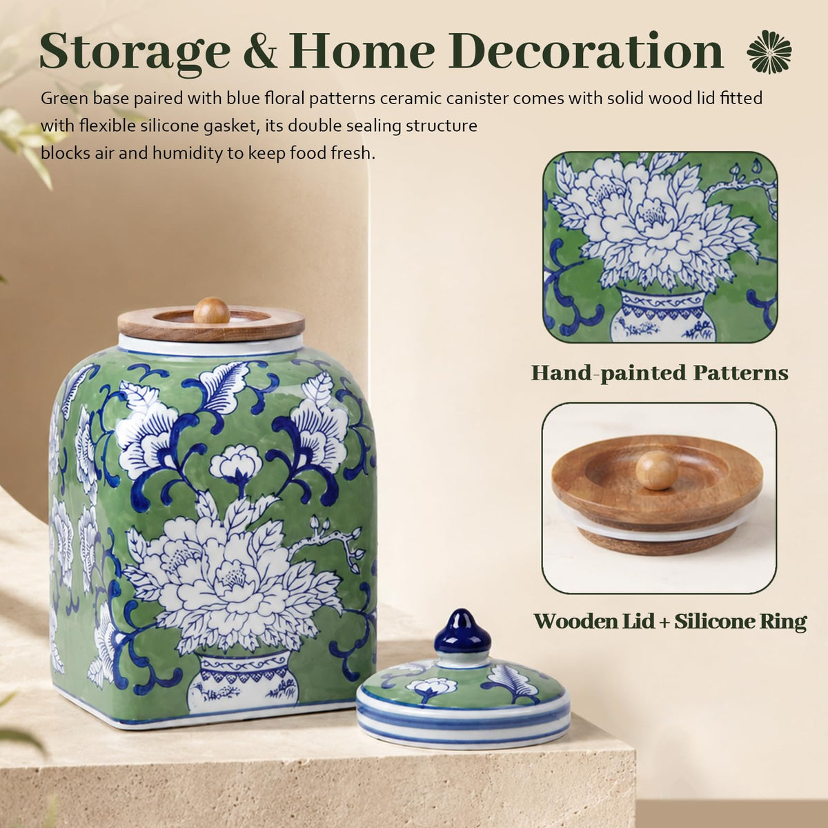 Ceramic Tea Canister with Airtight Lid