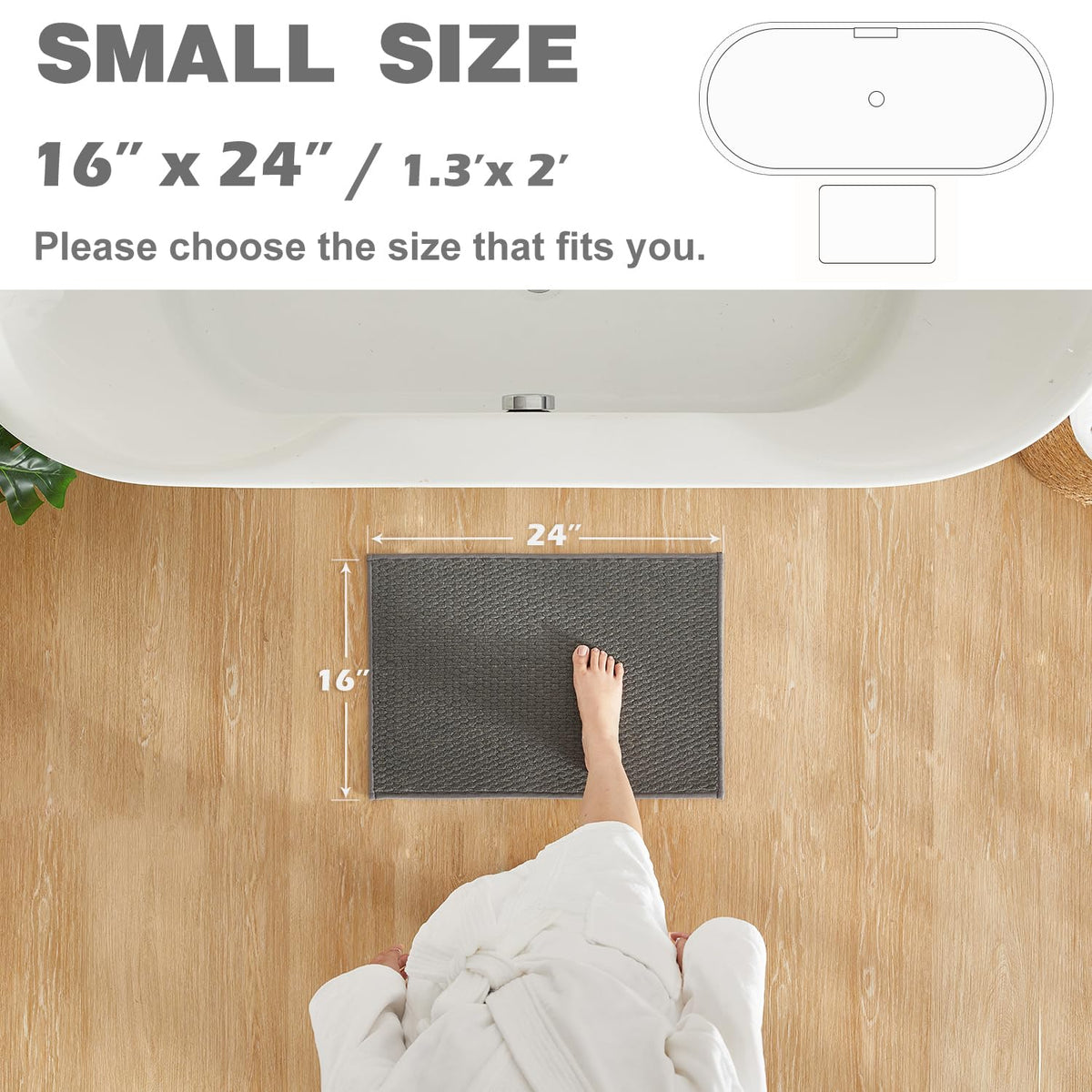 Bathroom Rugs Non Slip Washable
