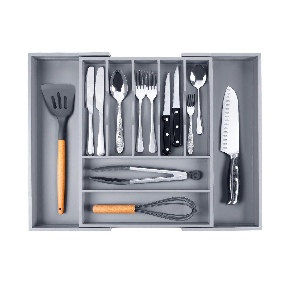 Kitchen Silverware Drawer Organizer and Storage Cabinet Utensil Rack Bathroom Counter Vanity Extra Large Big Cooking Drawer Organizers Countertop Pantry Storage Cabinet Best Kitchen Must Haves 2025
