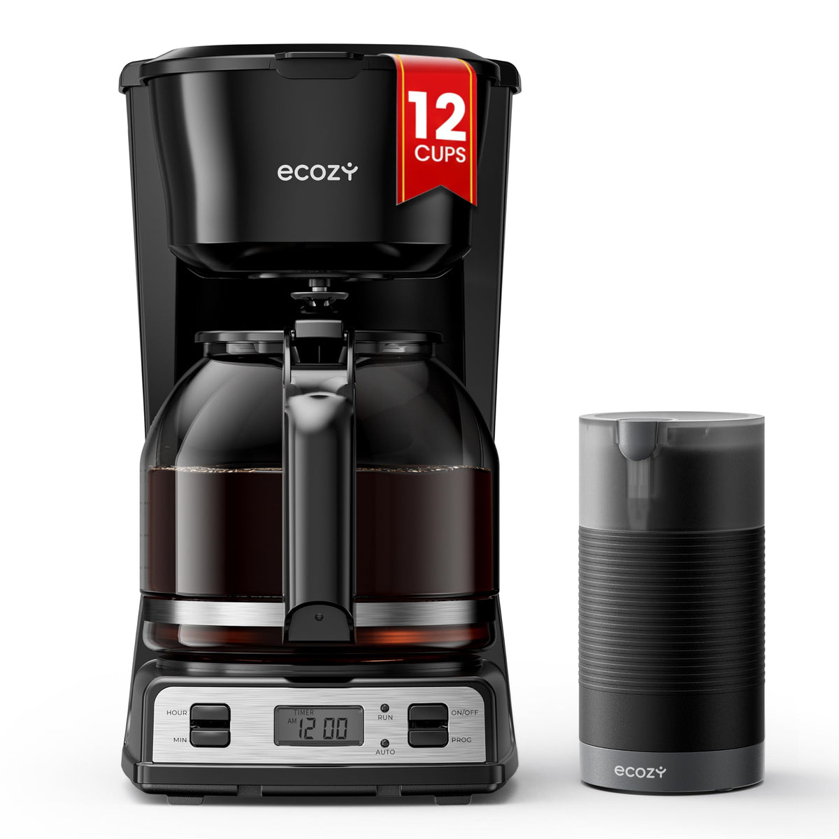 12 Cup Drip Coffee Maker with Electric Coffee Grinder Combos