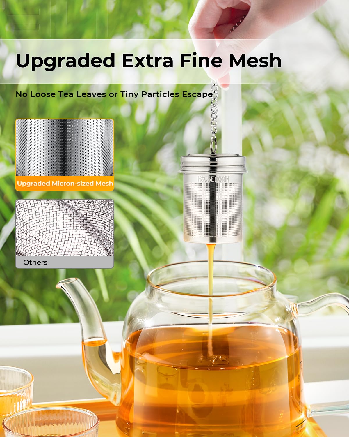 Tea Infuser Extra Fine Mesh Tea Strainers for Loose Tea
