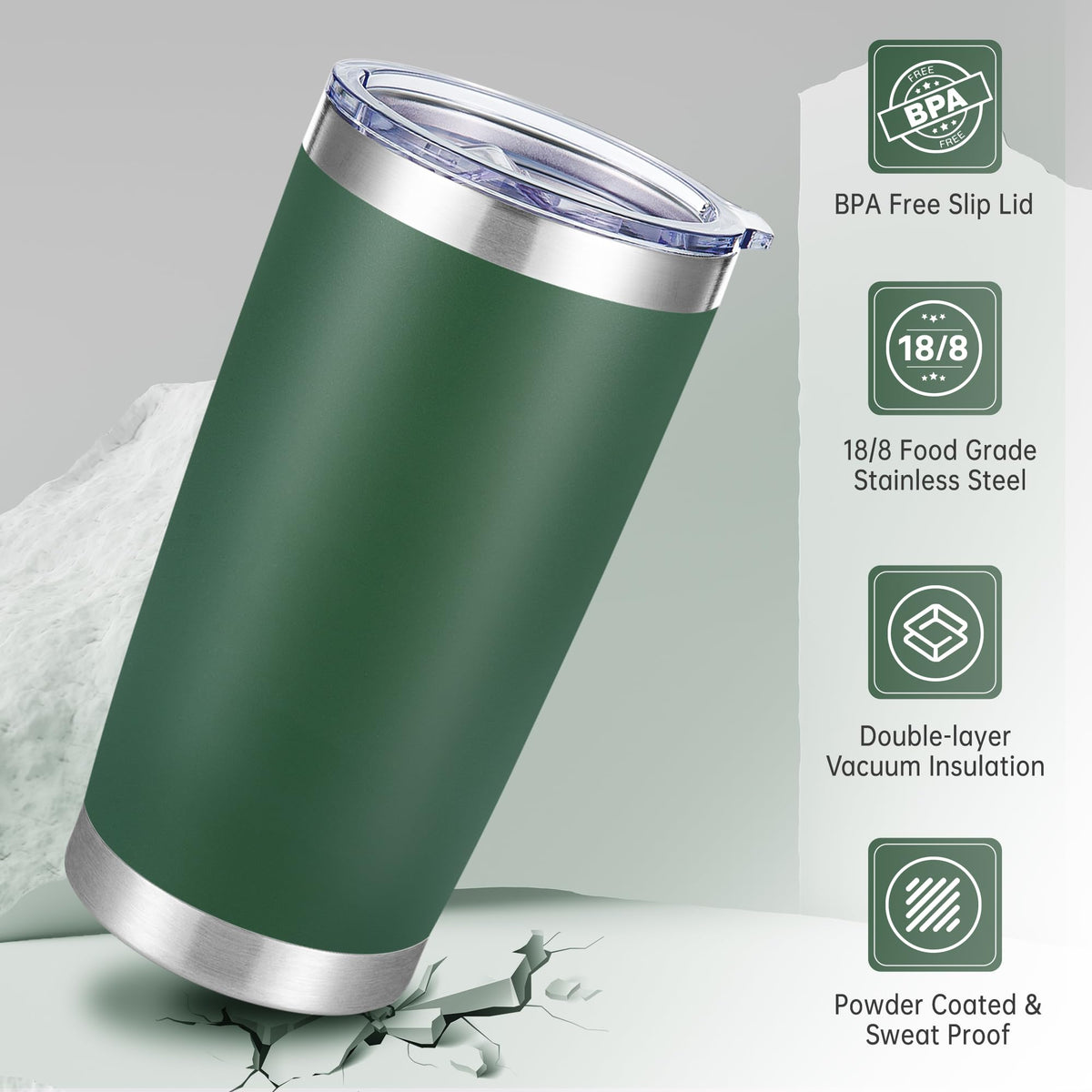 20 oz Tumblers Stainless Steel Tumbler with Lid