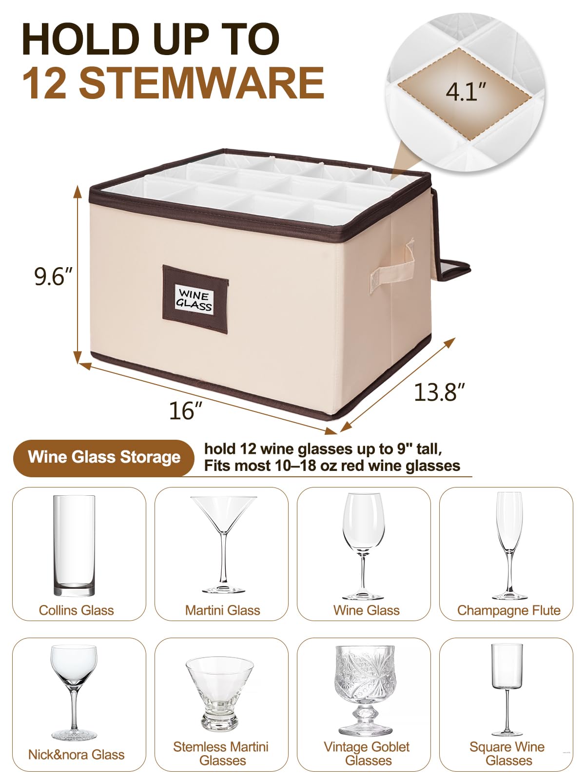 Wine Glass Storage Box (2 Count)