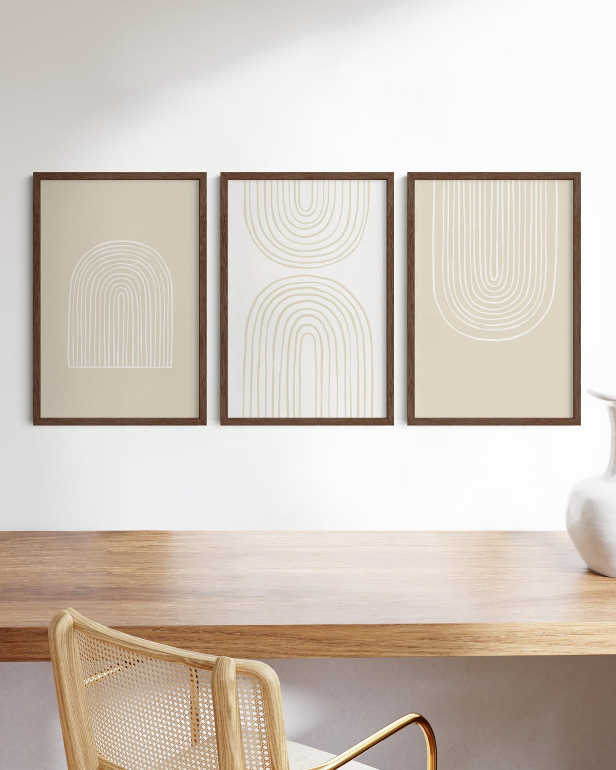 16x24 Walnut Oak Frame Set of 3 (3 Count)