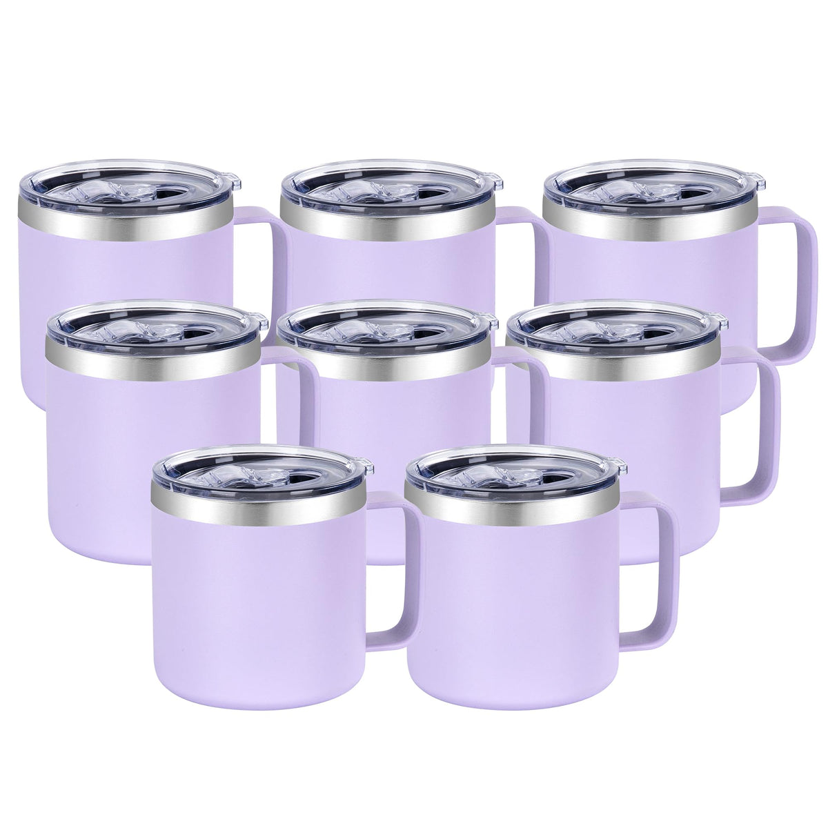 14 oz Insulated Coffee Mug Bulk with Handle (8 Count)