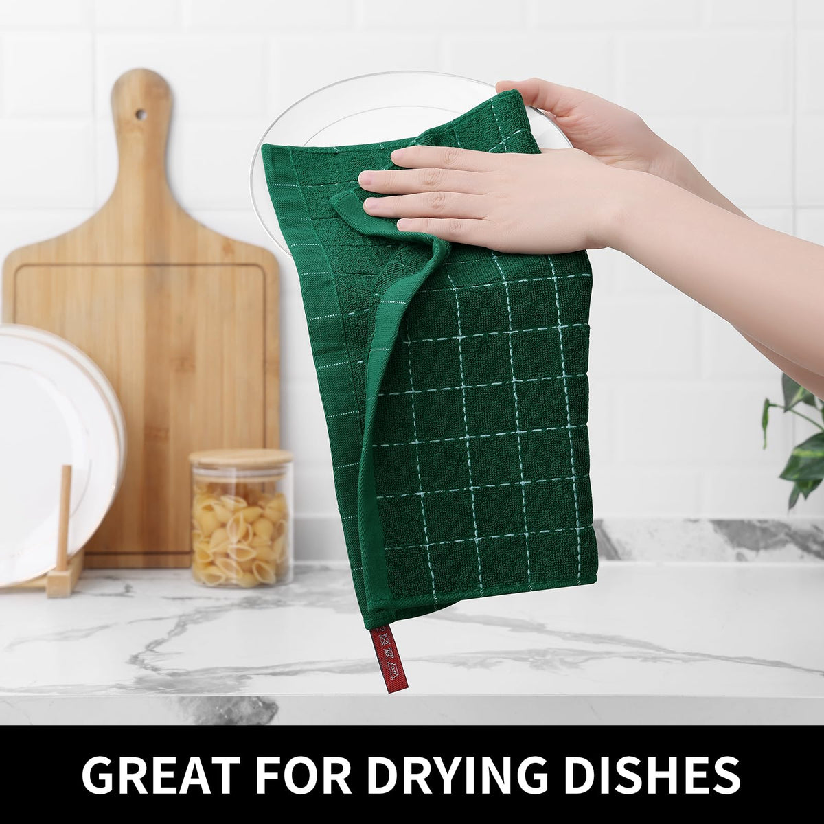 100% Cotton Terry Kitchen Dish Cloths (8 Count)
