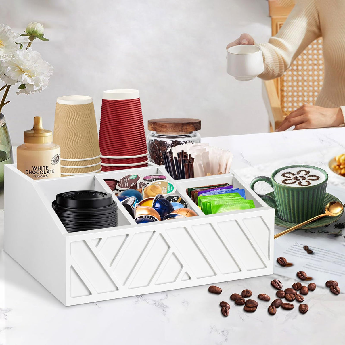 Coffee Station Organizer for Counter (23.52 Ounce)