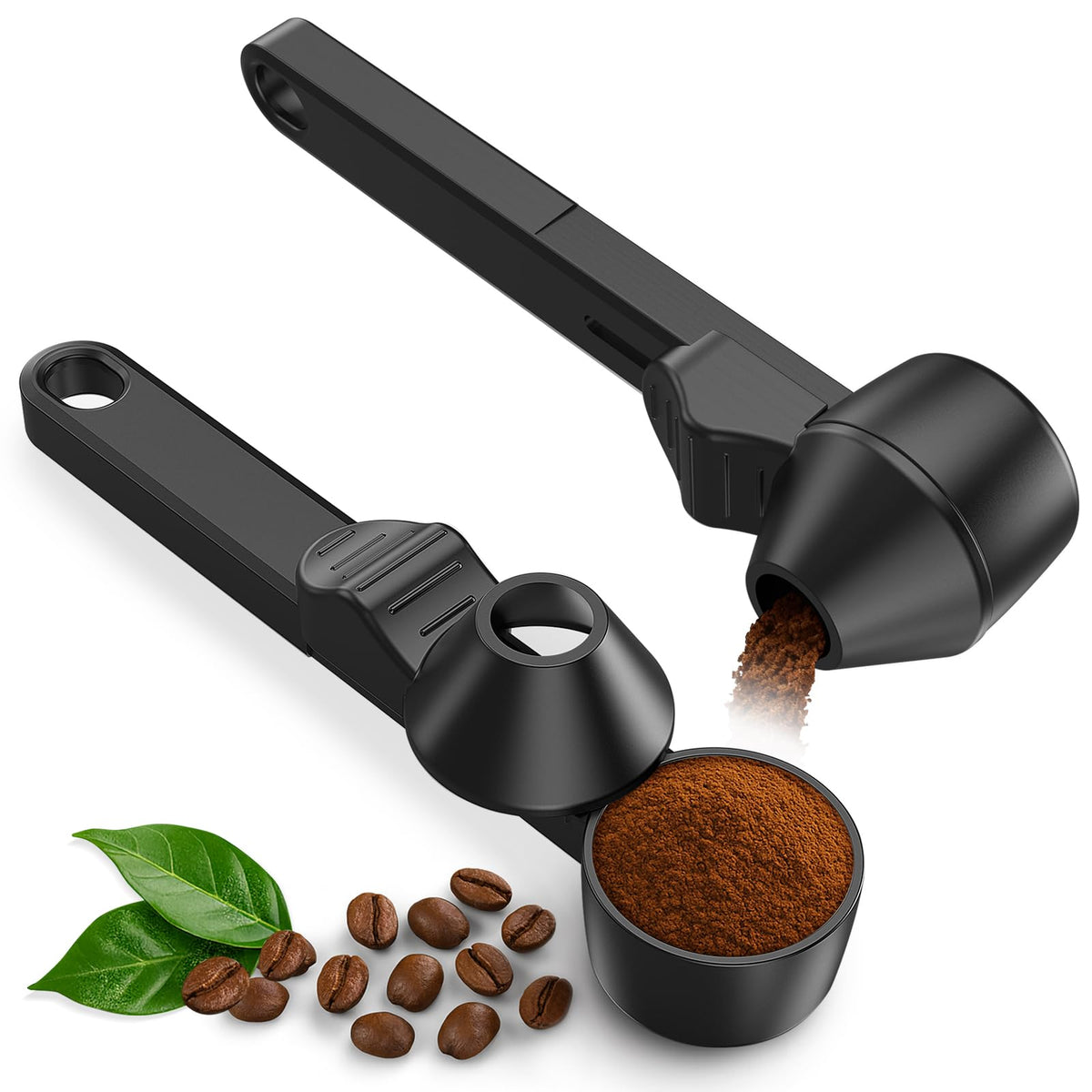 Coffee Scoop with Funnel for Ground Coffee & Protein Powder (2 Count)