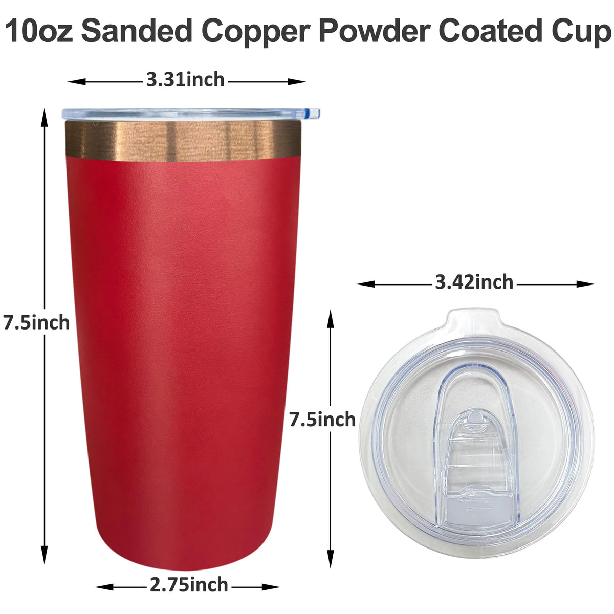 10 oz Coffee Tumbler Bulk Travel Coffee Mug (8 Count)