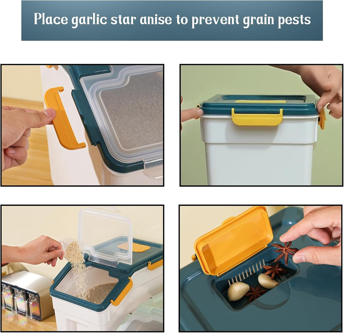 Rice Storage Container 50LB (2 Count)