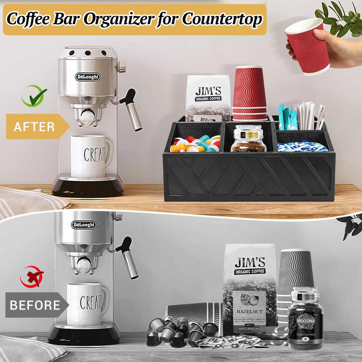 Coffee Station Organizer for Counter (23.52 Ounce)