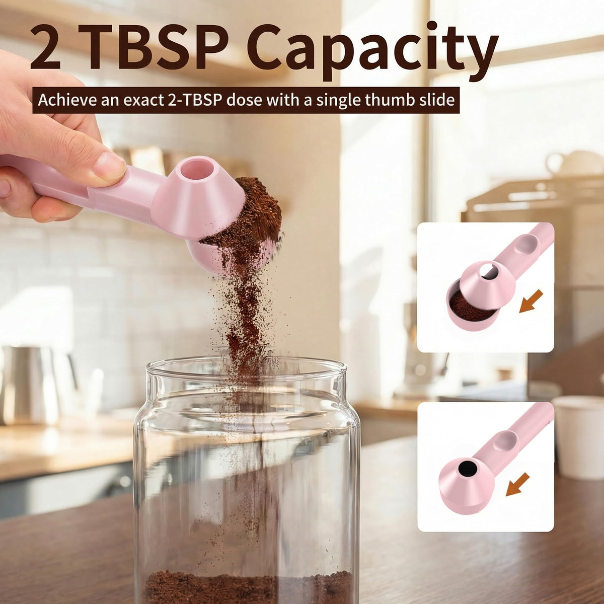 2 Pcs Coffee Scoop with Funnel for Reusable K Cup