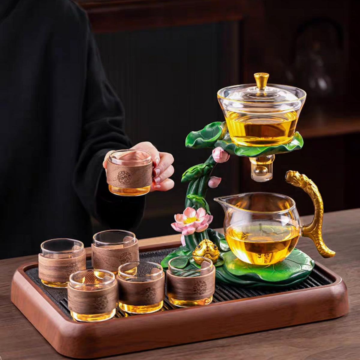 Glass Teapot with Infuser Chinese Gongfu Tea Set