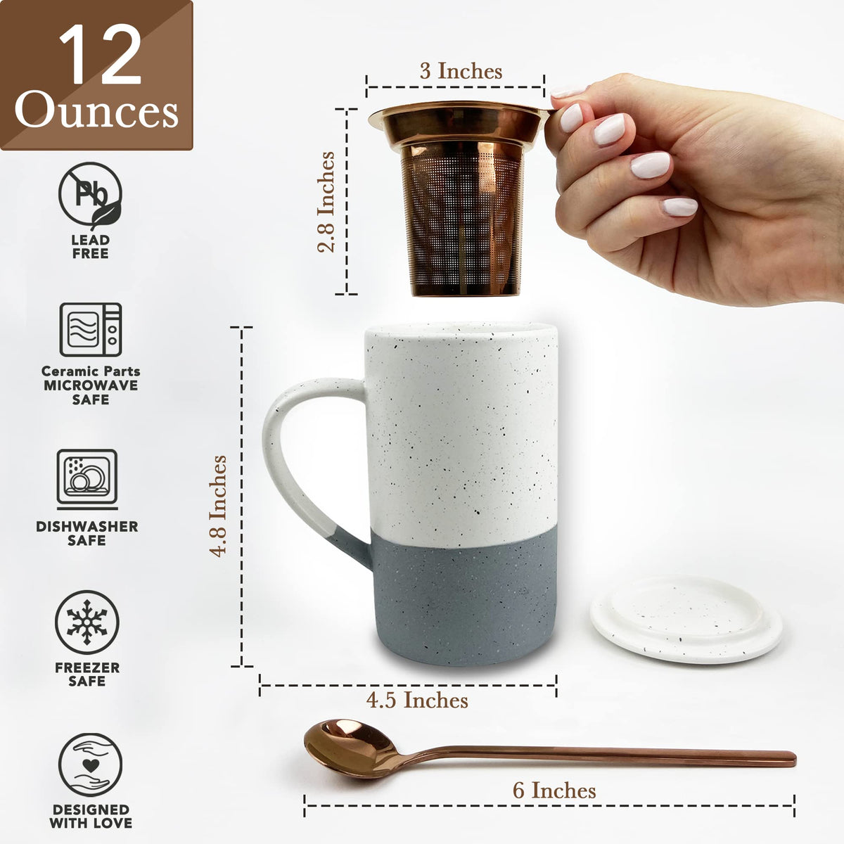 Mora Ceramics Tea Cup with Loose Leaf Infuser
