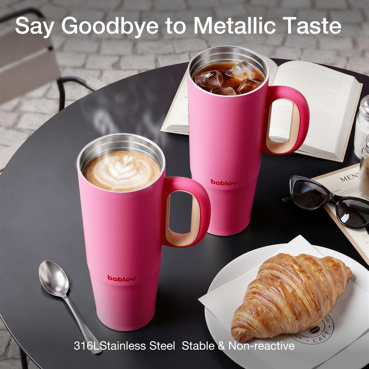 40oz Insulated Coffee Tumbler 316L Stainless Steel Travel Coffee Mug