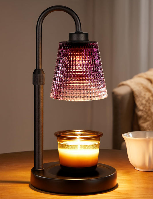 Purple Candle Warmer Lamp with Timer
