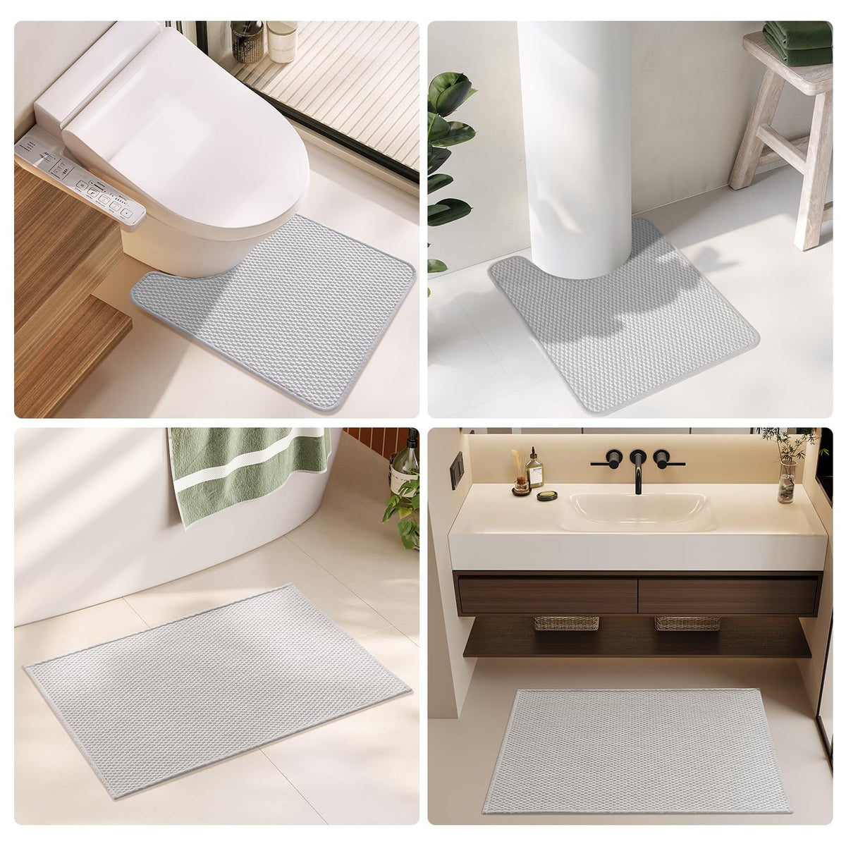 Bathroom Rugs Non Slip Washable (2.6667 Sq Ft)