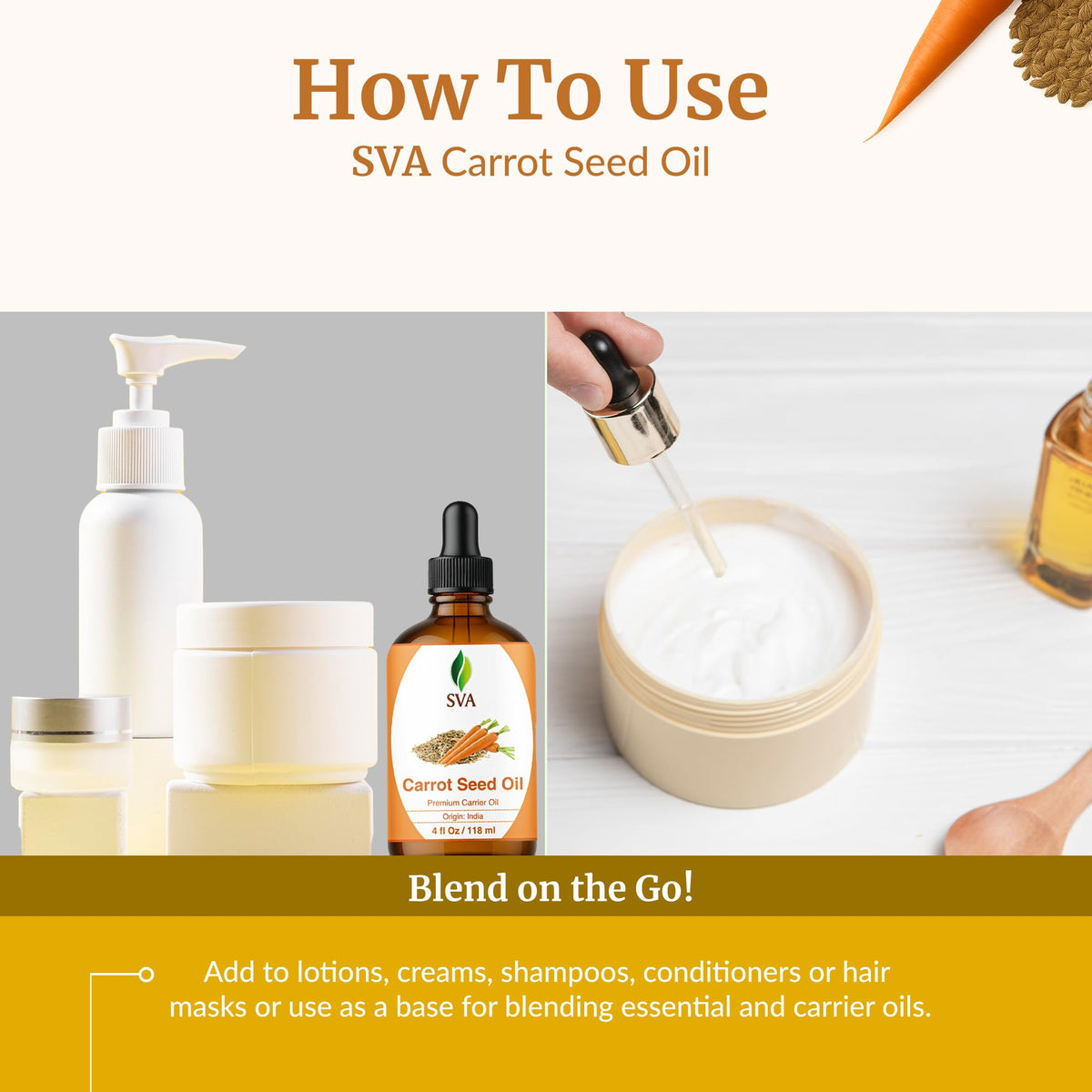 SVA Carrot Seed Carrier Oil (4 Fl Oz)
