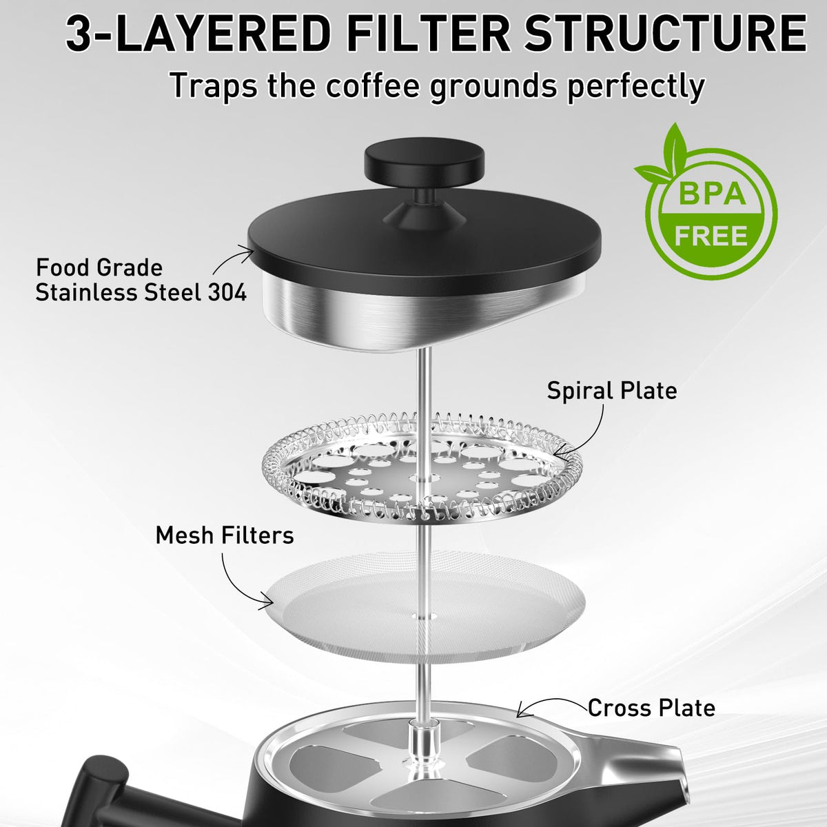 50oz French Press Coffee Maker