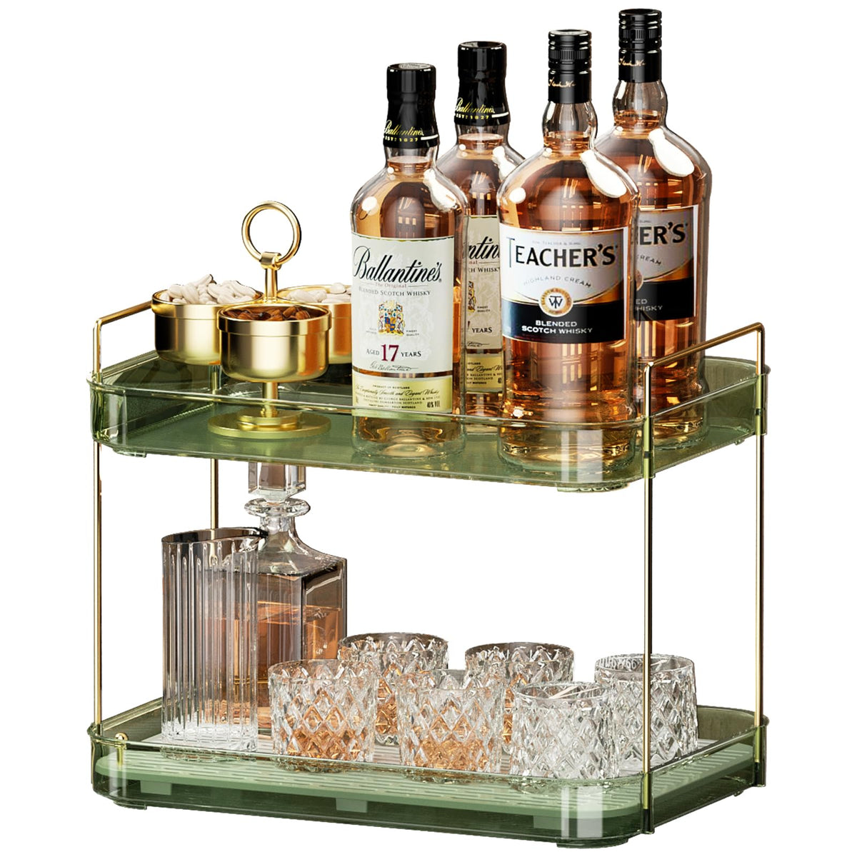 Whiskey Tray Glass Cup Rack