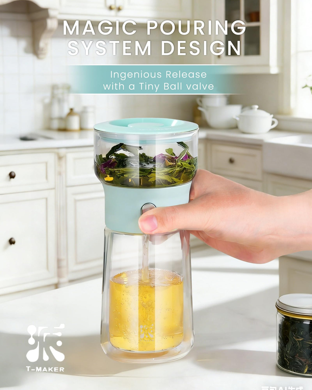 Modern Glass Infuser Teapot