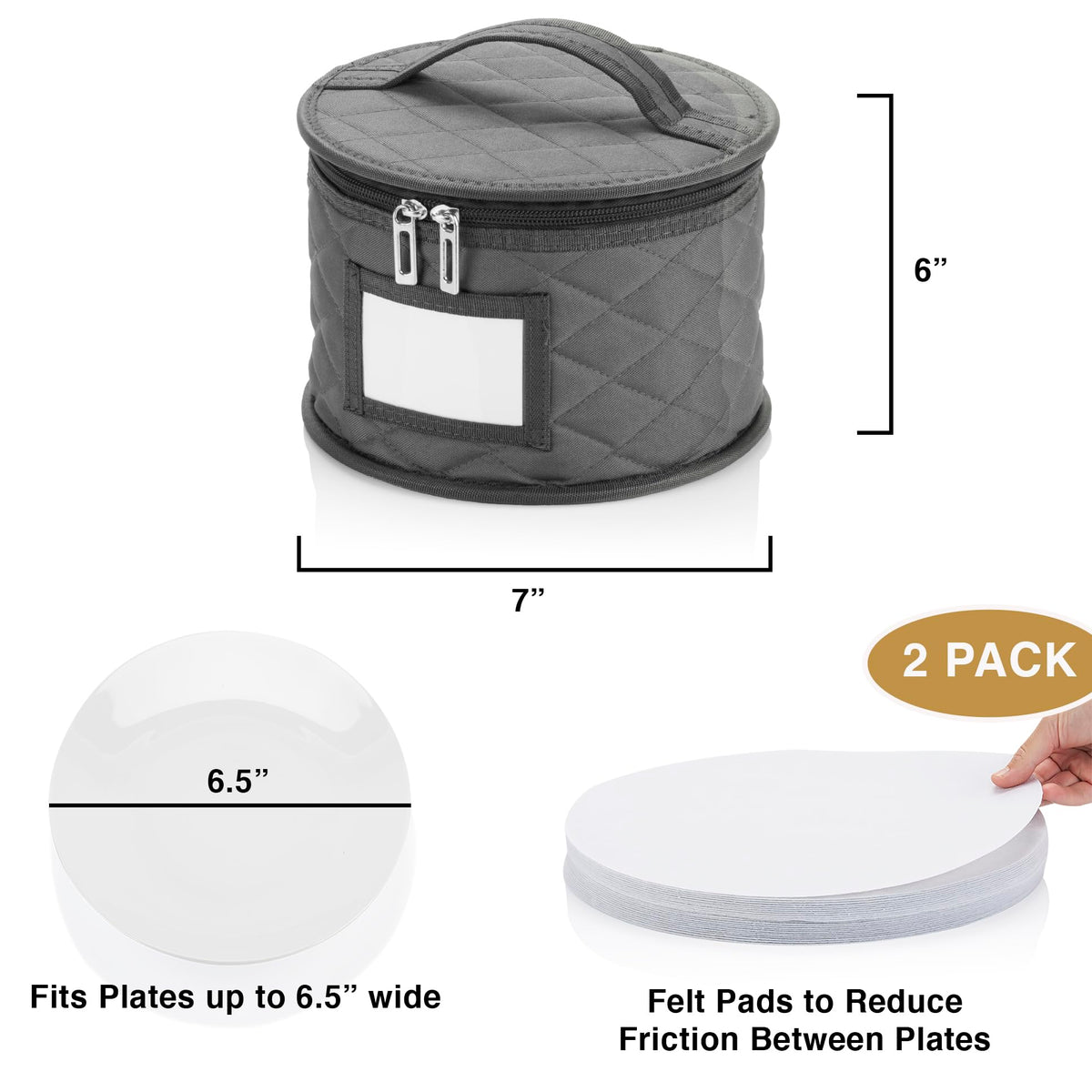 2 Pack 7" Saucer Storage Case (2 Count)