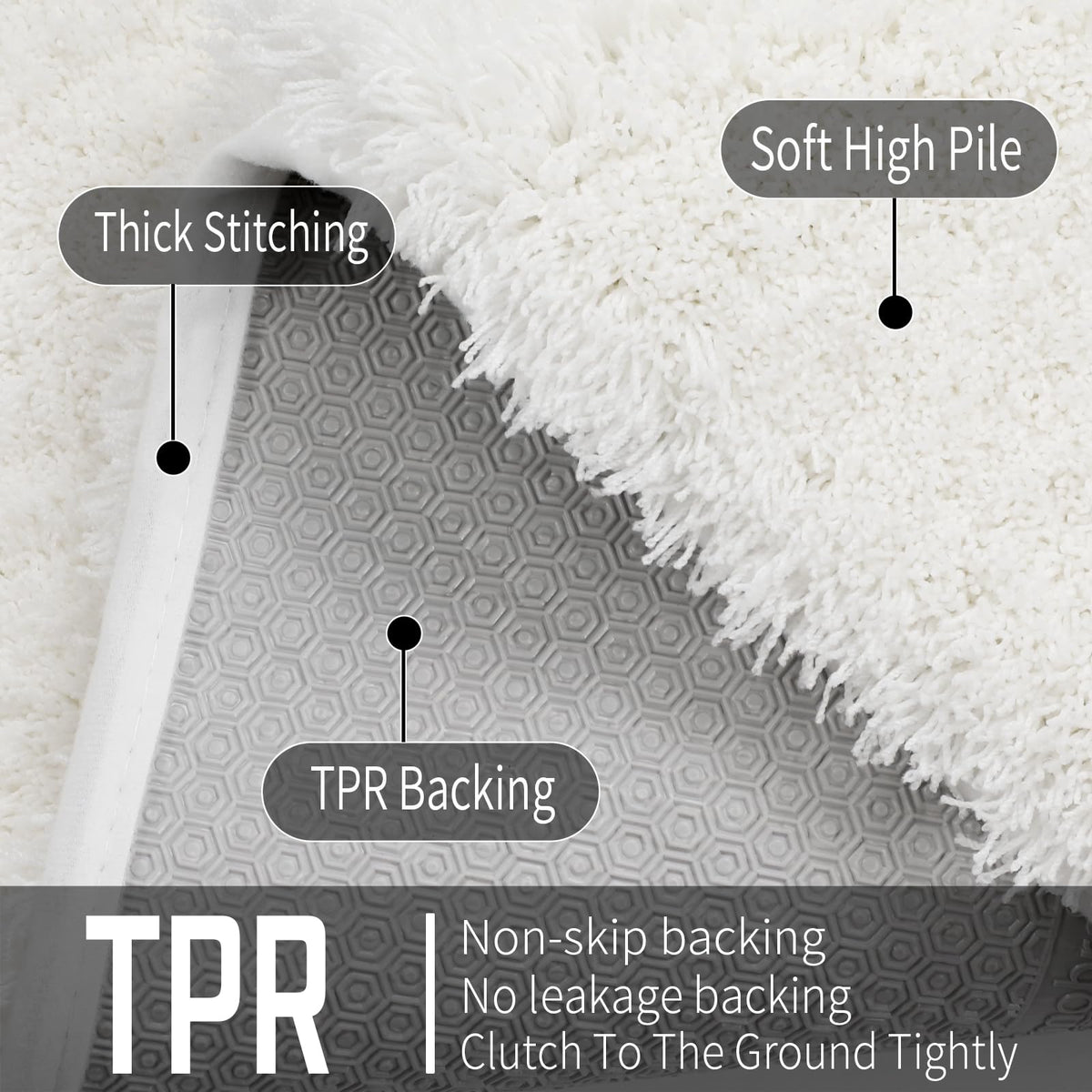Fluffy Plush Bath Rug