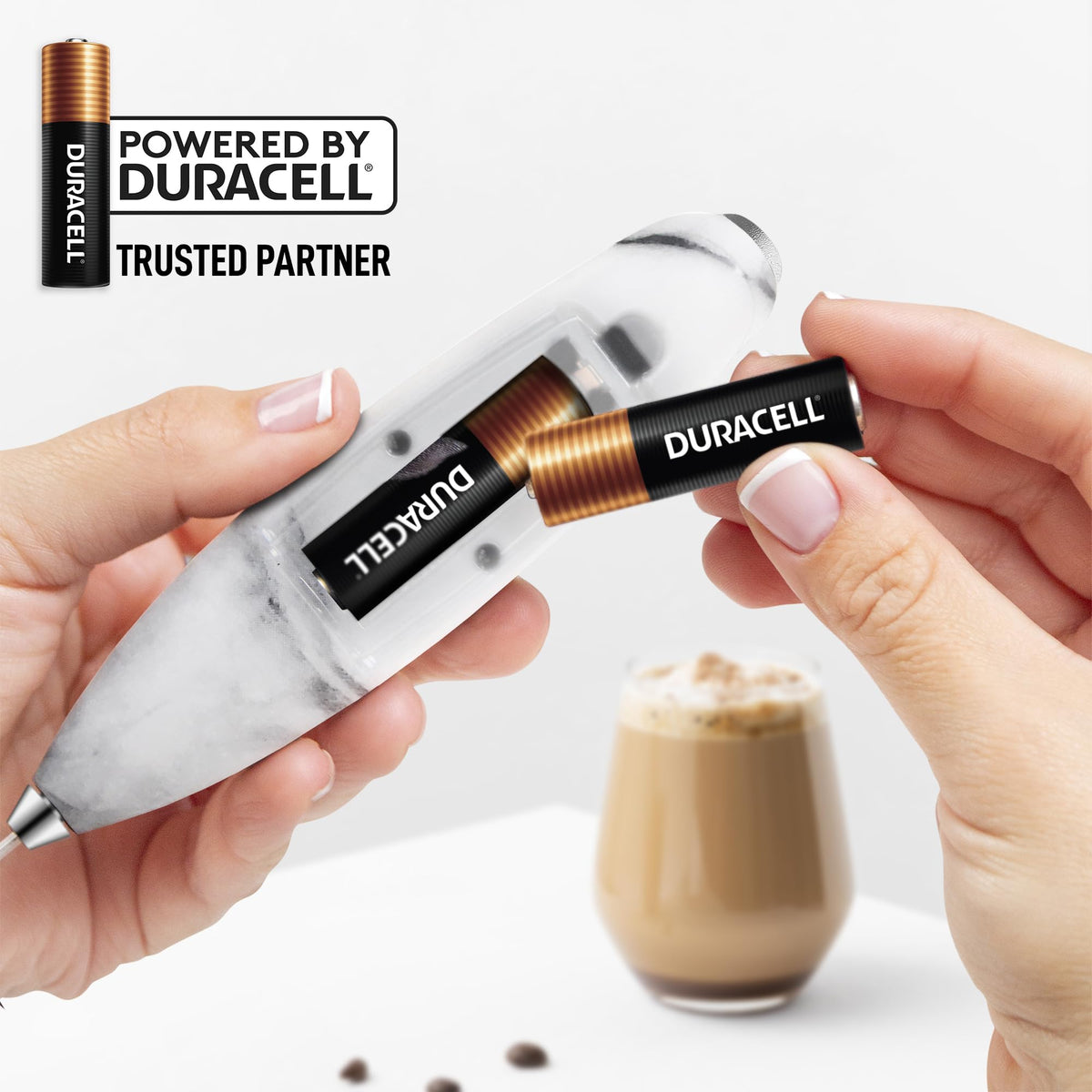 Powerful Milk Frother Wand With Duracell Batteries