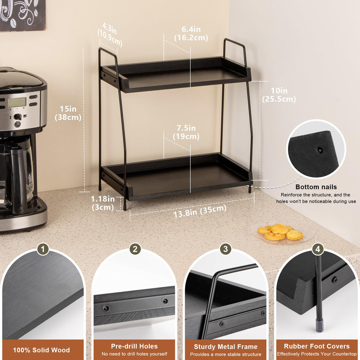 2 Tier Coffee Station Organizer