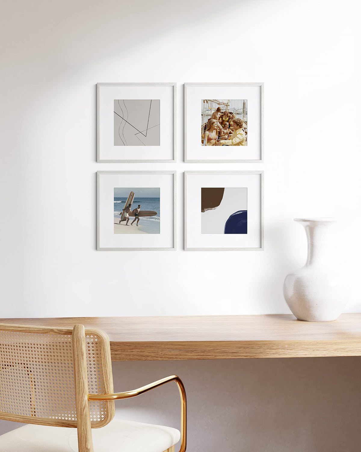 White Oak Wood 12x12 Picture Frames (4 Count)
