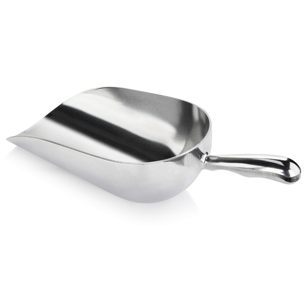 34608 One Piece Cast Aluminum Round Bottom Bar Ice Flour Utility Scoop