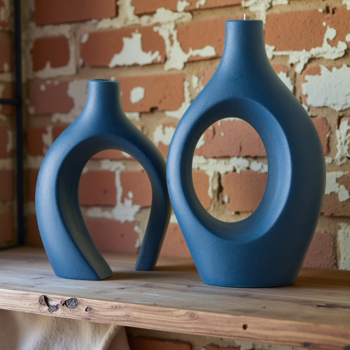 Blue Snuggle Hollow Ceramic Vase Minimalist Decorative Vases of 2