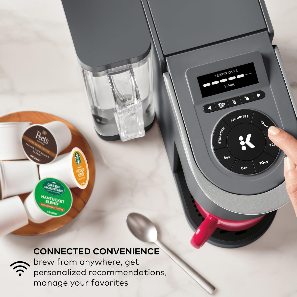 K Supreme SMART Single Serve Coffee Maker With Wifi Compatibility