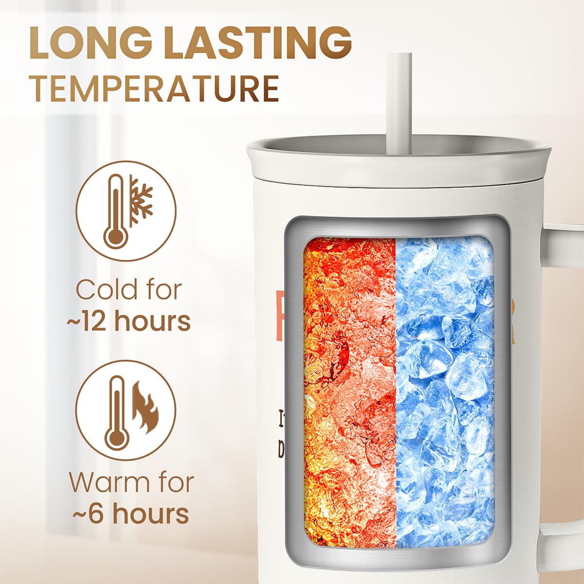 Inspirational Tumbler with Handle 40oz