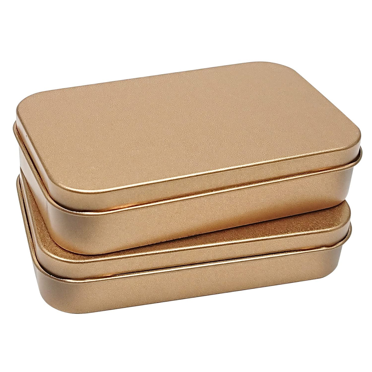 6 Pcs Small Hinged Tin Box Metal Tins Storage Containers (6 Count)