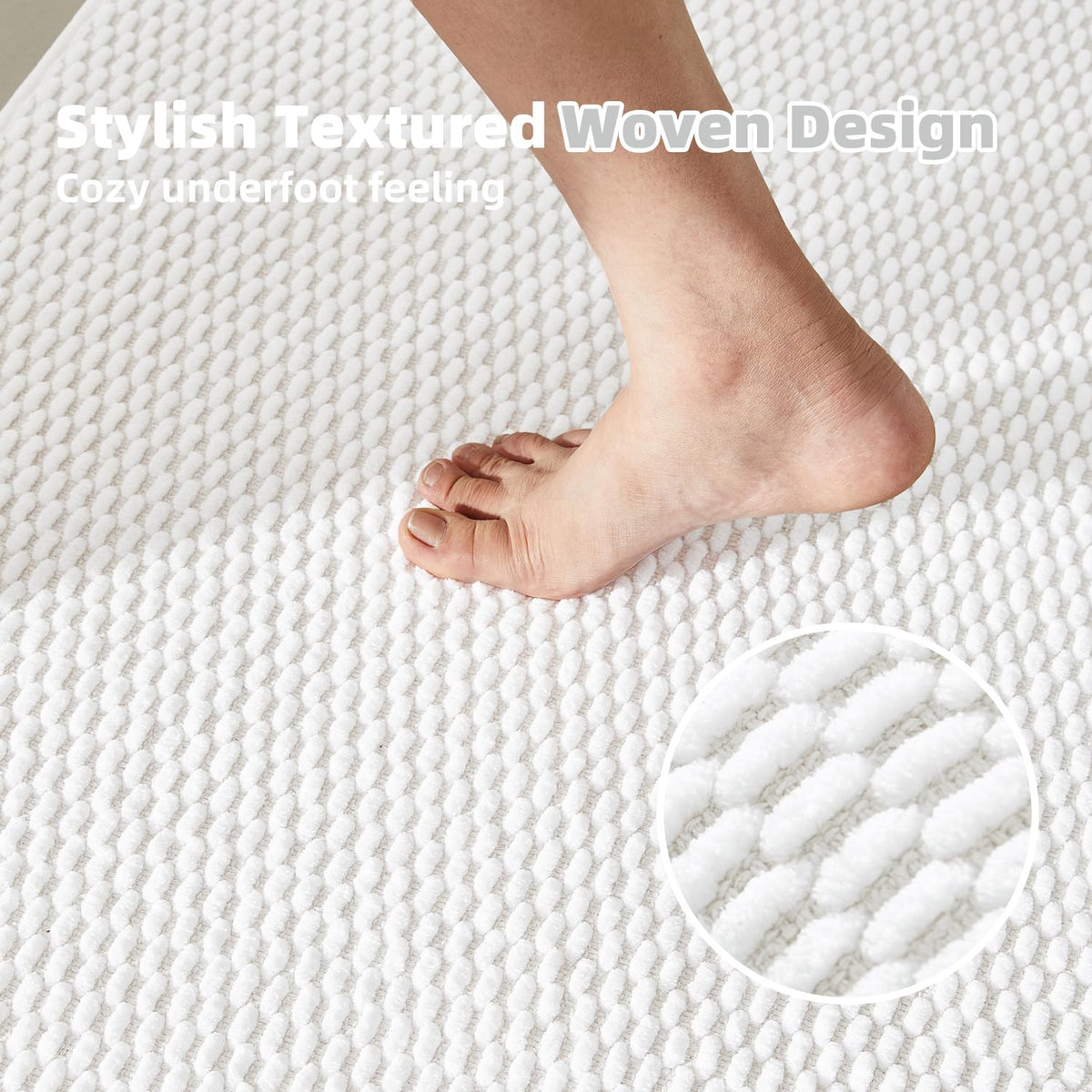 Bathroom Rugs Non Slip Washable (16.9688 Sq Ft)
