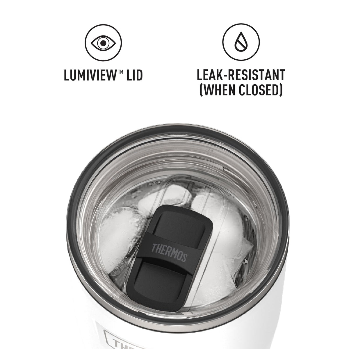 Icon Series 24oz Stainless Steel Tumbler with Slide Lock Lid