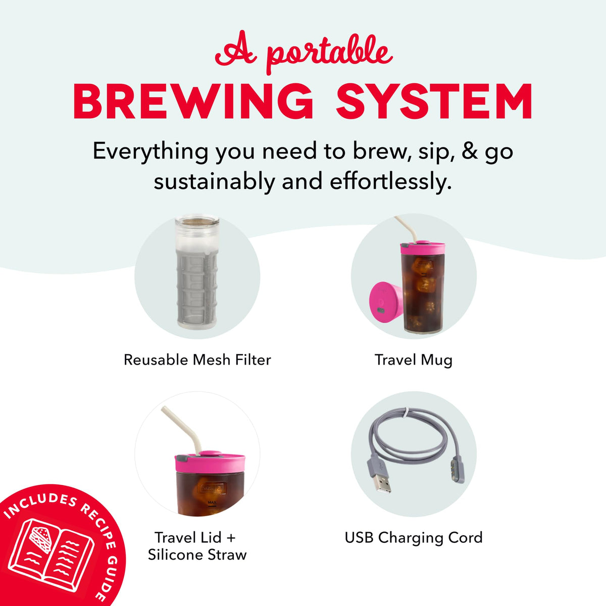Brew2Go™ Portable Cold Brew Coffee Maker