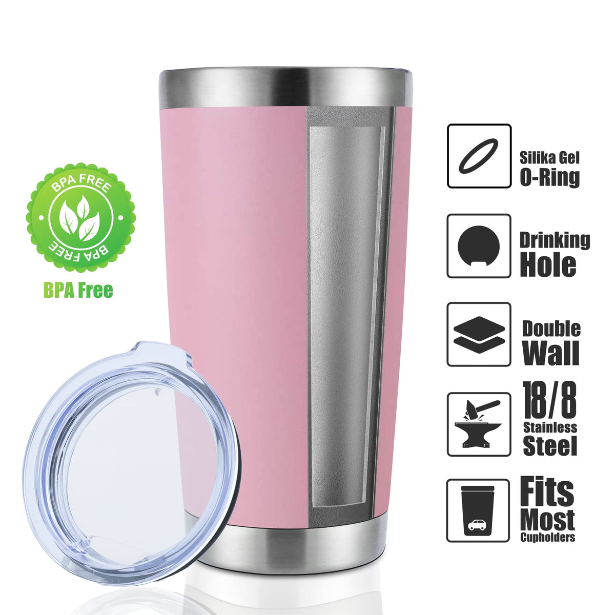 20oz Stainless Steel Tumbler Bulk with Lid