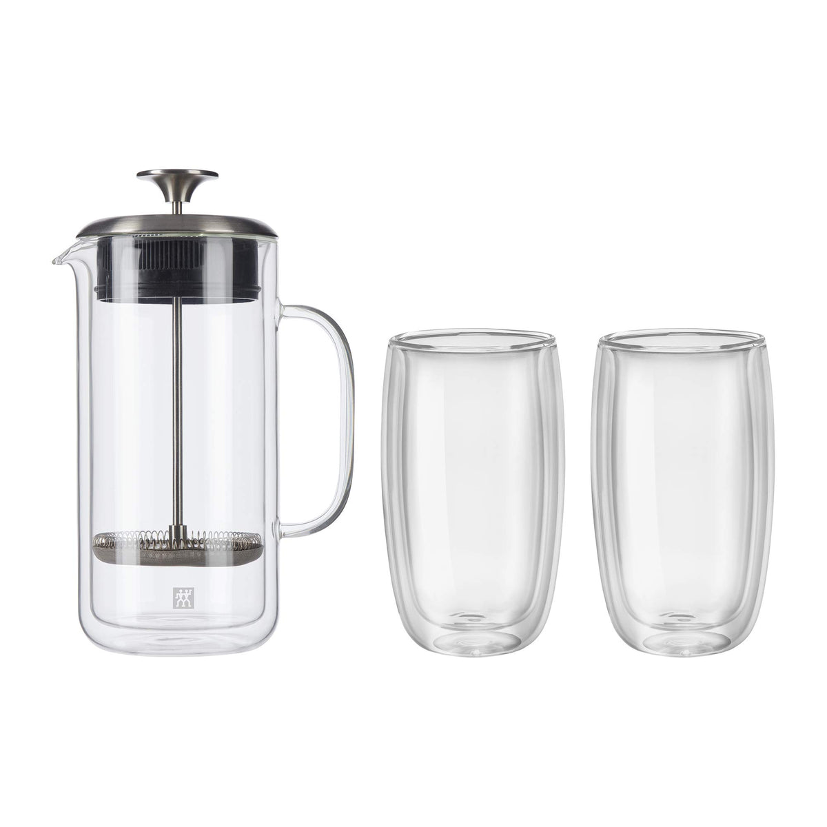 Sorrento Double Wall French Press and Latte Glass (3 Count)