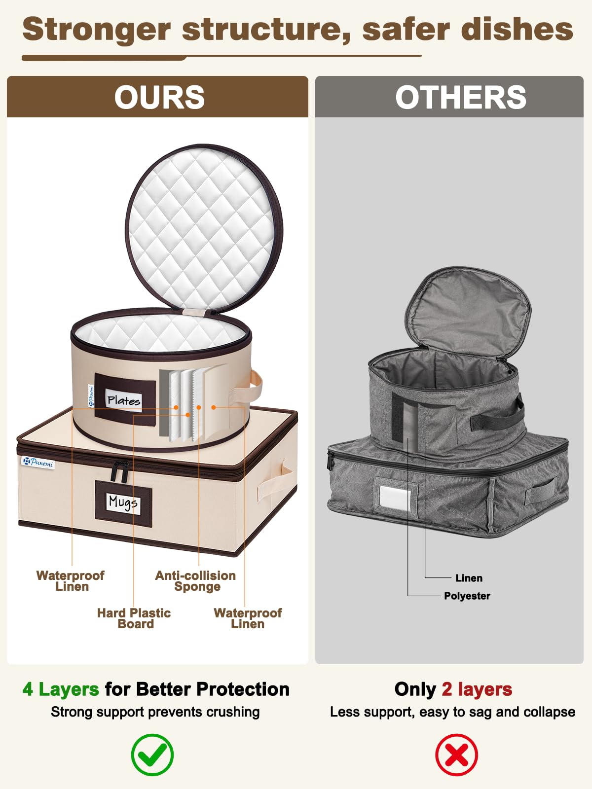 Fine China Storage Containers (2 Count)