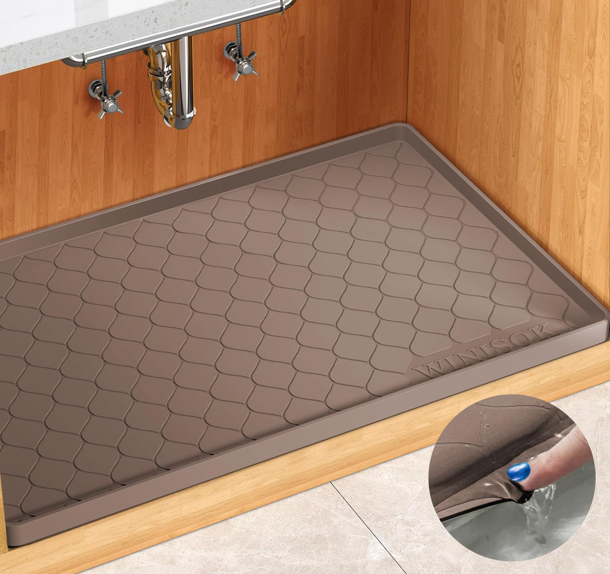 Waterproof Under Sink Mat 34" x 19"