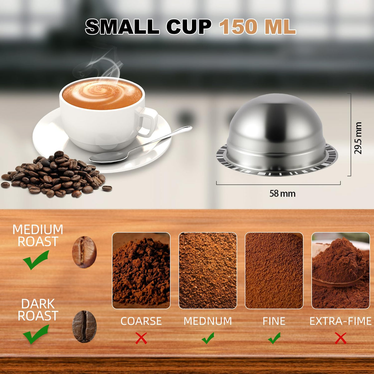 Reusable Stainless Steel Coffee Capsule for Nes