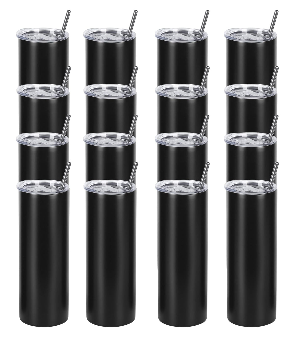 16 Pack 20 Oz Straight Skinny Tumblers (16 Count)