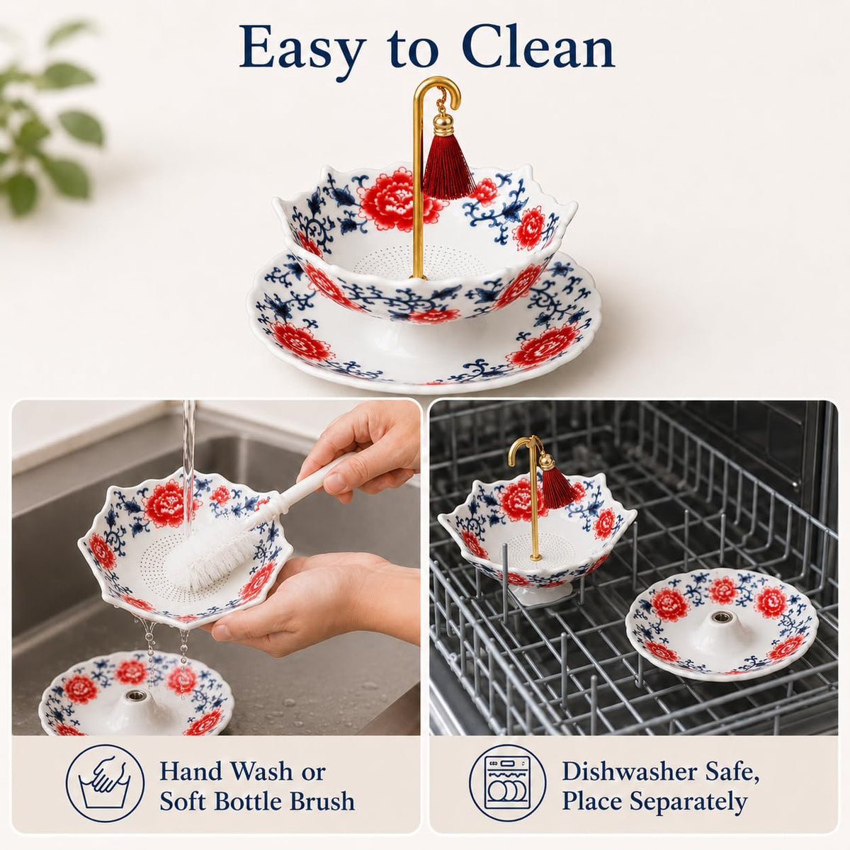 Ceramic Umbrella Tea Strainer for Loose Leaf Tea