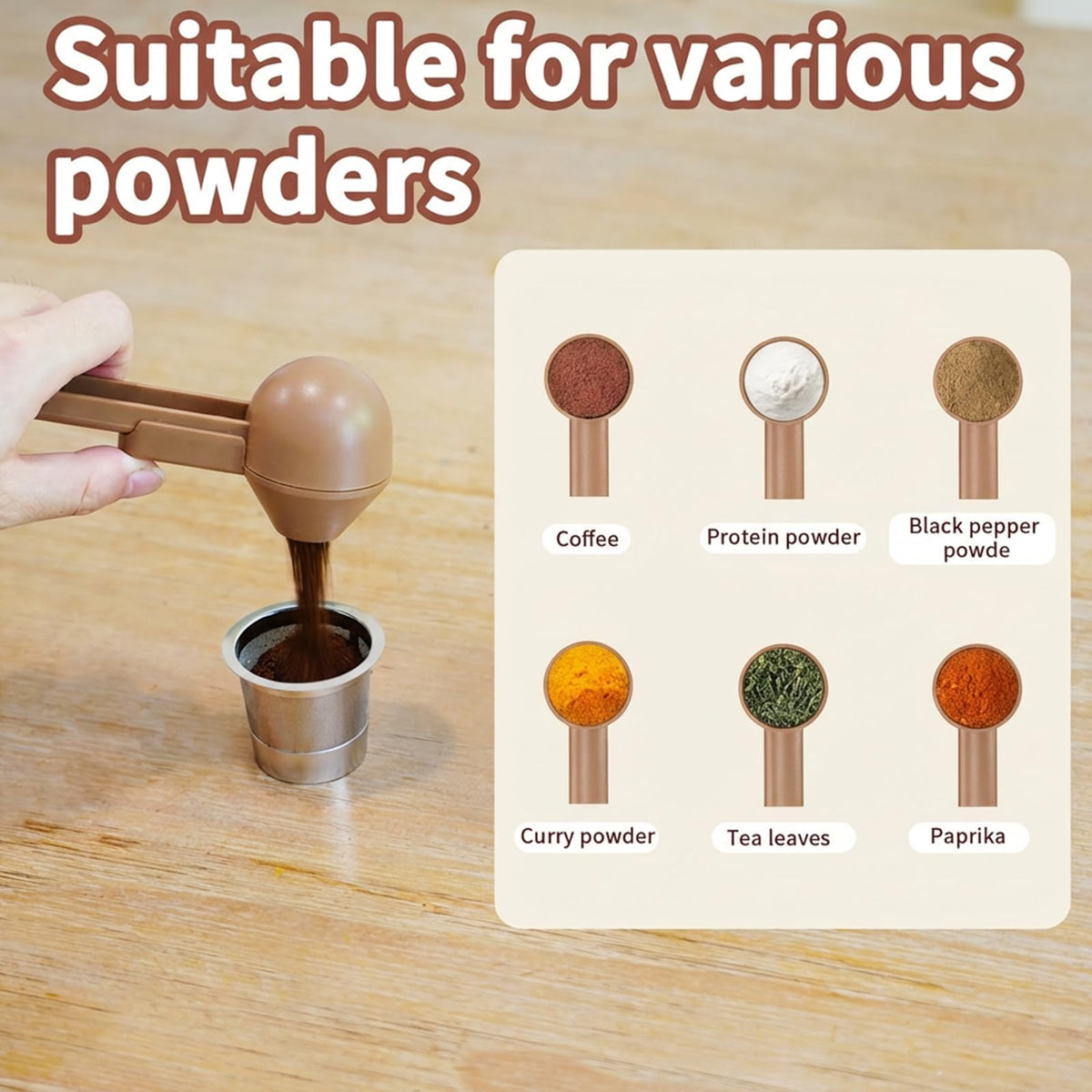 Coffee Scoop with Funnel for Ground Coffee