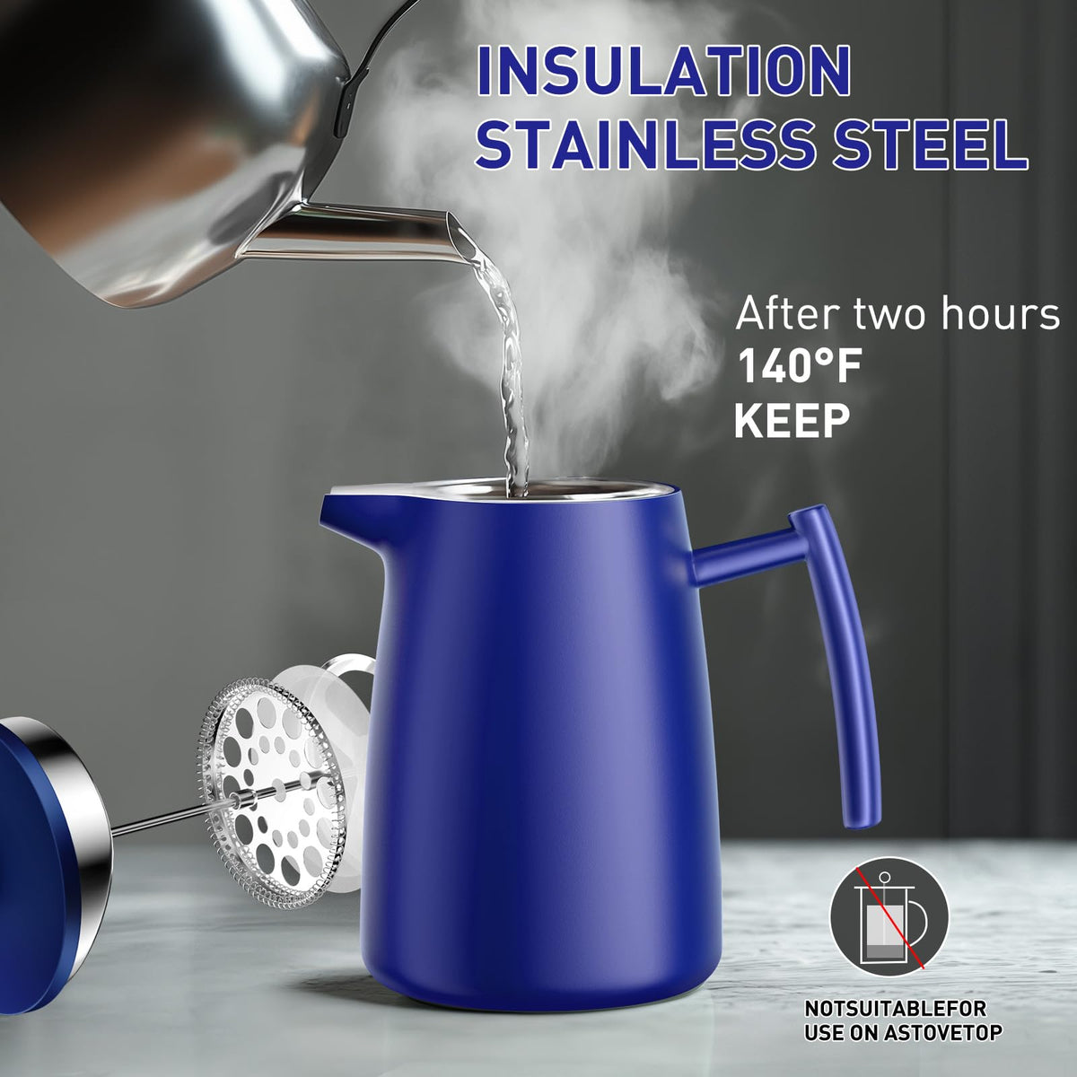 50oz French Press Coffee Maker