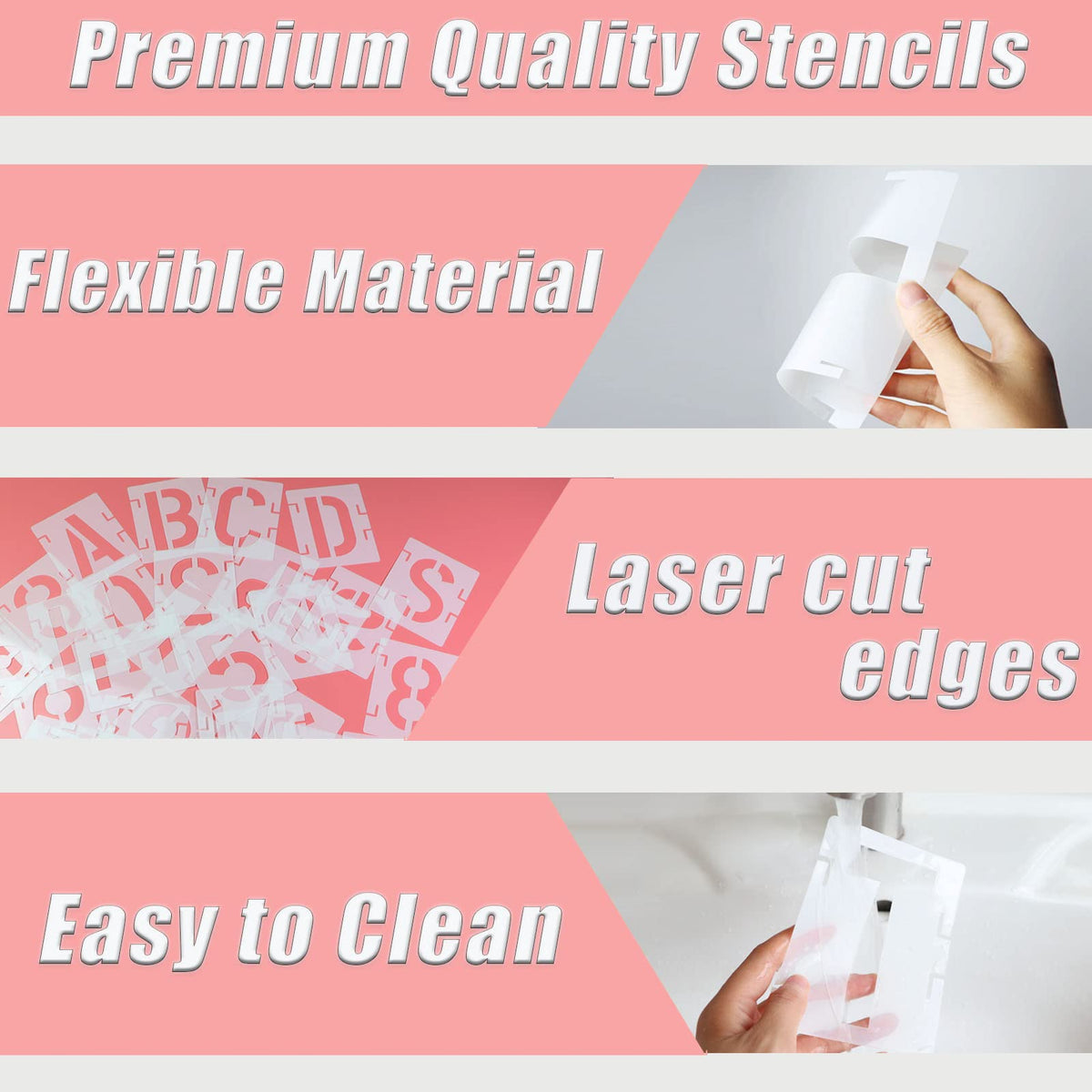 1 Inch Letter Stencils Symbol Numbers Craft Stencils